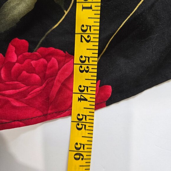 Units Vintage Black Floral Rayon V-Neck Sleeveless Casual Maxi Large - Picture 7 of 9